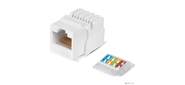 Cabeus KJ-RJ45-Cat.6-Toolless Вставка Keystone Jack RJ-45 (8P8C),  категория 6,  без инструмента Toolless,  белая