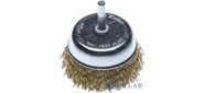 Щетка чашечная для дрели ЗУБР "ПРОФЕССИОНАЛ", витая латунированная стальная проволока 0, 3мм, 75мм