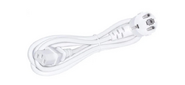 Шнур питания C13-Schuko угловая, 3х0.75, 220В, 10А, белый, 1 метр