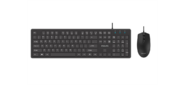 Philips Проводной Комплект SPT6264, USB 2.0 104 клав / 3 кнопки, 800-2400dpi, русская заводская раскладка, чёрный