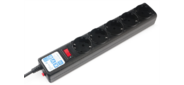 PowerCube Ф-удлинитель,  PC 1, 9м 5р,  черн.граф. 10А,  SPG5-C2