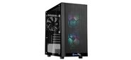 Корпус Silverstone SST-PS15B-PRO Precision Mini Tower Micro ATX Computer Case, tempered glass, 2x 120mm ARGB, 1x ARGB Controller, black