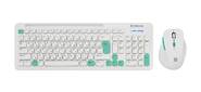 Клавиатура + мышка CERRATO C-978 RU WHITE-BLUE 45978 DEFENDER