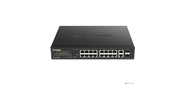 D-Link DES-1018MPV2 / A1A Неуправляемый коммутатор с 16 портами 10 / 100Base-TX, 2 комбо-портами 100 / 1000Base-T / SFP и функцией энергосбережения (16 портов с поддержкой PoE 802.3af (15, 4 Вт)
