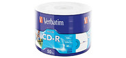 Диски CD-R 80min 700Mb Verbatim 52x Shrink / 50 Ink Print 43794