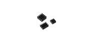 Набор радиаторов ACD  Black 3 in 1 Heat Sink Set Aluminum for Raspberry Pi 4B