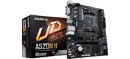 Gigabyte A520M H Soc-AM4 AMD A520 2xDDR4 mATX AC`97 8ch (7.1) GbLAN RAID+DVI+HDMI