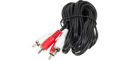 Кабель 2хRCA (штырь) – 2xRCA (штырь), 3 м, черный