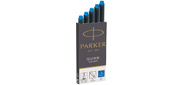 Картридж Parker Quink Z11  (CW1950383) синие чернила смывающиеся для ручек перьевых  (5шт)