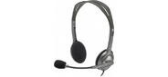 Наушники с микрофоном Logitech Stereo H110 серебристый 1.8м накладные оголовье (981-000459)