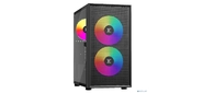 XASTRA Корпус A305M 3ARGB Black mATX / Mesh /  tempered glass  /  2x140mm + 1x120mm ARGB PWM fans /  Door /   A305M-2FC14A-1FC12A-D