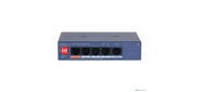 DAHUA DH-CS4005-4GT-60 4-портовый гигабитный PoE коммутатор с функцией облачного управления,  4 RJ45 10 / 100 / 1000Мбит / с  (PoE / PoE+ / Hi-PoE),  1 RJ45 10 / 100 / 1000Мбит / с  (uplink),  суммарно 60Вт