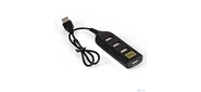 Exegate EX293976RUS USB-Хаб  (концентратор) ExeGate DUB-42  (кабель-адаптер USB2.0 --> 4xUSB2.0,  Plug&Play,  черный)