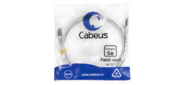 Cabeus PC-FTP-RJ45-Cat.5e-2m-LSZH Патч-корд F / UTP,  категория 5е,  2xRJ45 / 8p8c,  экранированный,  серый,  LSZH,  2м