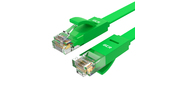 Greenconnect Патч-корд плоский прямой PROF  15.0m UTP медь,  кат.6,  зеленый,  позолоченные контакты,  30 AWG,  Premium ethernet high speed 10 Гбит / с,  RJ45,  T568B  (GCR-LNC625-15.0m)