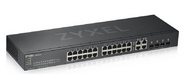 ZYXEL GS1920-24V2-EU0101F Гибридный Smart коммутатор Zyxel Nebula Flex GS1920-24v2,  24xGE,  4xCombo  (SFP / RJ-45),  бесшумный  (без вентилятора),  автономное / облачное управл.