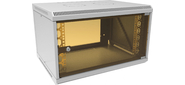 Шкаф коммутационный Suprlan  (05-1063) настенный 6U 600x450мм пер.дв.стекл направл.под закл.гайки 70кг RAL 7035 385мм 15.7кг 360мм