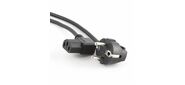 Кабель Cablexpert Кабель питания Cablexpert PC-186A-VDE,  1.8м,  Schuko- C13,  VDE,  10А,  Сечение провода: 0, 75 мм2,  черный,  угловой разъем,  с заземлением,  пакет {100}