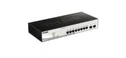 D-Link DGS-1210-10 Настраиваемый коммутатор WebSmart с 8 портами 10 / 100 / 1000Base-T и 2 портами 1000Base-X SFP