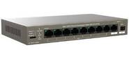 IP-COM F1110P-8-102W Коммутатор неуправляемый PoE,  10 портов,  10x100 Мбит / с,  2x1 Гбит / с,  PoE 8х99 Вт,  настольный
