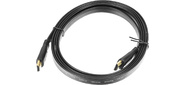 Кабель аудио-видео Buro Flat HDMI (m) / HDMI (m) 2м. черный (HDMI 2 BHP)