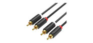 Vention bcmbi Кабель аудио 2RCA M / 2RCA M - 3м Чёрный