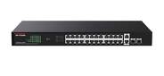 IP-COM G1128P-24-250W Коммутатор неуправляемый PoE,  28 портов,  26x1 Гбит / с,  SFP 2x1 Гбит / с,  PoE 24x30Вт,  установка в стойку,  металлический