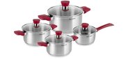 Набор 8 предметов (кастрюли 18, 20, 24 ковш 16) Strike Rondell (ST) RDS-818