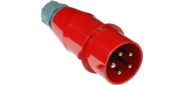 Вилка Lanmaster LAN-IEC-309-32A3P / M Вилка IEC 309 трехфазная,  папа,  32A,  380V,  разборная,  красная