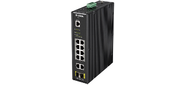 D-Link DIS-200G-12PS / A1A,  L2 Managed Industrial Switch with 10 10 / 100 / 1000Base-T and 2 1000Base-X SFP ports  (8 PoE ports 802.3af / 802.3at  (30 W),  PoE Budget 123 W)8K Mac address,  802.3x Flow Control, 