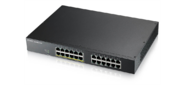 Гибридный Smart L2 коммутатор PoE+ Zyxel NebulaFlex GS1915-24EP,  rack 19",  24xGE  (12xPoE+),  бюджет PoE 130 Вт,  автономное / облачное управление