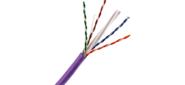 Кабель TWT UTP,  4 пары,  Кат.6,  нг (А)-LS,  IEC 60332-3,  305 метров,  фиолетовый