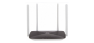 AC1200 dual Band Wi-Fi router,  MediaTek chipset,  up to 867 Mbps at 5 GHz + up to 300 Mbps at 2.4 GHz,  802.11 ac / a / b / g / n,  1 WAN port 10 / 100 Mbps + 4 LAN ports 10 / 100 Mbps,  4 fixed antennas 5 dBi
