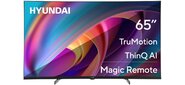Телевизор LED Hyundai 65" H-LED65BU7100 WebOS Frameless Metal серый 4K Ultra HD 60Hz MEMC DVB-T DVB-T2 DVB-C DVB-S DVB-S2 USB WiFi Smart TV