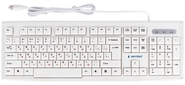 Gembird KB-8354U,  Клавиатура USB,  бежевый / белый,  104 клавиши,  кабель 1.45м
