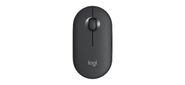 Мышь беспроводная Logitech Pebble M350 Black черная,  оптическая,  1000dpi,  2.4GHz,  USB-ресивер,  бесшумная,  под обе руки