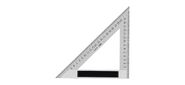 Треугольная линейка стальная Deli DL303200 200мм Нержавеющая сталь + алюминиевое основание