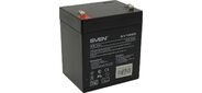 SVEN SV 1250Battery   (12V 5Ah),  12V voltage,  5A*h capacity,  max. discharging rate of 80A,  max. charging rate 1.5A,  the type of lead-acid AGM,  type lead terminal F1