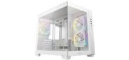 корпус Deepcool CG330 3F WH без БП, боковое окно (панорама), 3x120mm ARGB PWM вентилятора, белый, mATX (R-CG330-BKNGM3-G)