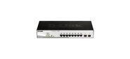Коммутатор D-Link DGS-1210-08P / G3A Настраиваемый L2 коммутатор с 8 портами 10 / 100 / 1000Base-T и 2 портами 1000Base-X SFP (8 портов PoE 802.3af / at, PoE-бюджет 65 Вт)