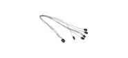 Supermicro cable cross-over mini SAS HD to 4 SATA w / SB,  S. 55cm. 30AWG, RoHS / REACH