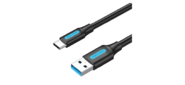 Vention USB 3.0 A Male to C Male Cable 1M Black PVC Type