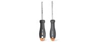 Набор отверток "Home Series Gray" Deli HT1002C 2шт SL5x100+PH1x100,  эксклюзивный дизайн,  рукоятка из высококачественного софттач пластика