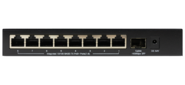 Коммутатор /  Unmanaged Switch 8x100Base-TX PoE,  1x1000Base-X SFP,  PoE Budget 80W,  metal case