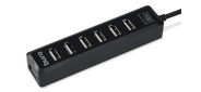 Разветвитель USB 2.0 Buro BU-HUB7-1.0-U2.0 7порт. черный