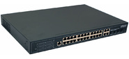 OSNOVO Управляемый L2 PoE коммутатор Gigabit Ethernet на 24 RJ45 PoE + 4 x GE Combo Uplink, до 30W на порт, суммарно до 400W