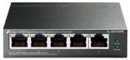Easy Smart Gigabit 5-port switch with 4 PoE + ports,  metal case,  desktop installation,  PoE budget-65W,  802.1 q VLAN support