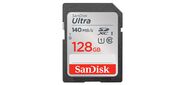 Флеш карта SD 128GB SanDisk SDXC Class 10 UHS-I Ultra 140MB / s