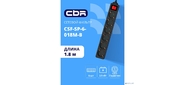 CBR Сетевой фильтр CSF SP-6-018M-B,  10A,  6 евророзеток,  защита от детей,  3x0.75мм2,  медь,  1.8 м,  чёрный