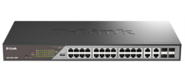 Сетевой коммутатор / Smart L2 Surveillance Switch 24х1000Base-T PoE, 4xCombo 1000Base-T / SFP, PoE Budget 370W, Long-range PoE up to 250m